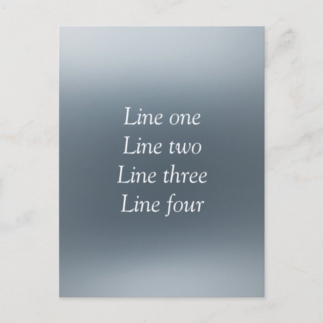 Postal Your message here gray blue metallic background te (Anverso)