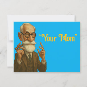 Postal "Your Mom" Freud Postcard – Sarcastic Psychology-I