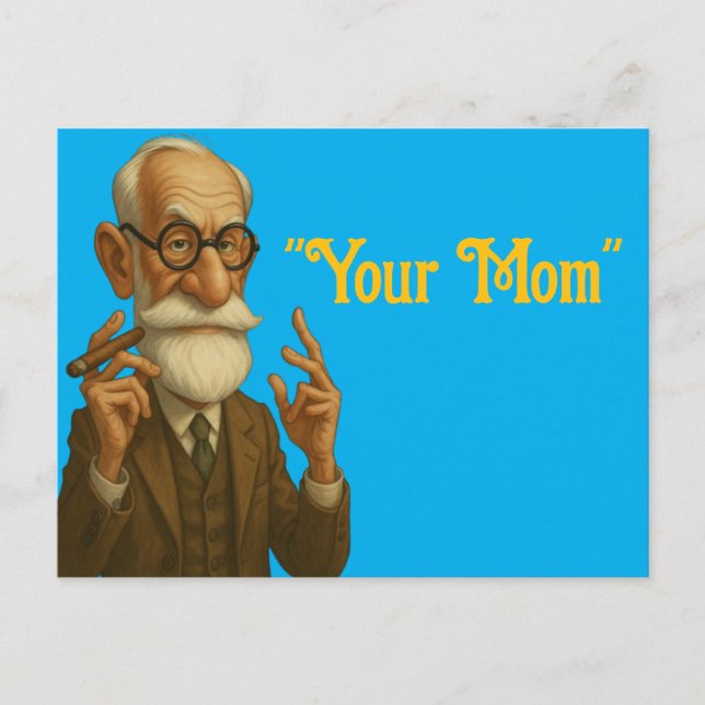 Postal "Your Mom" Freud Postcard – Sarcastic Psychology-I (Anverso)