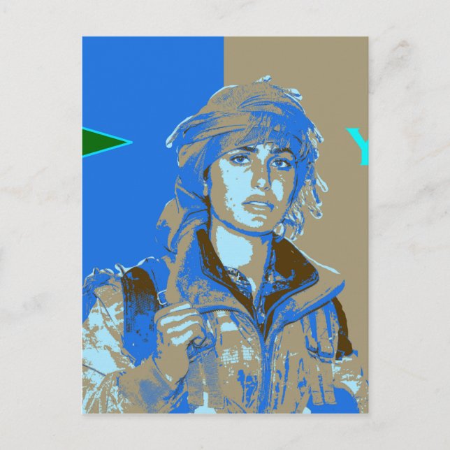Postal YPJ kurdo Combatir el arte 3 (Anverso)