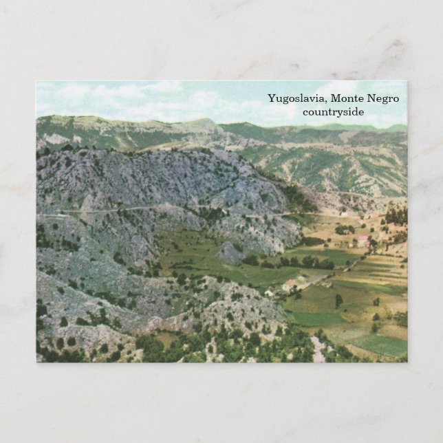 Postal Yugoslavia, el campo de Monte Negro (Anverso)