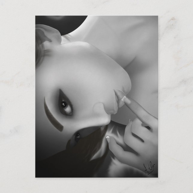 Postal Yuki bw (Anverso)