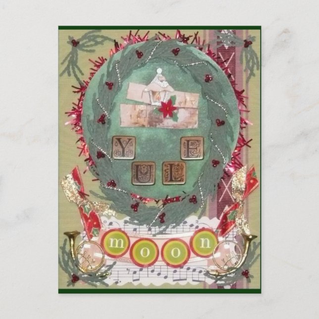 Postal Yule Moon Postcard (Anverso)