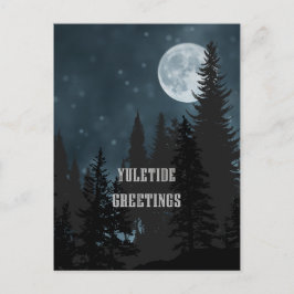 Postal Yuletide Greetings - Yule Moon