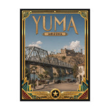 Yuma Arizona Arte Deco Antiguo Edad de Oro