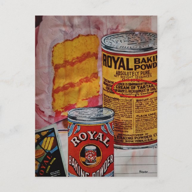Postal Yummy Cake and Baking Powder Collage (Anverso)