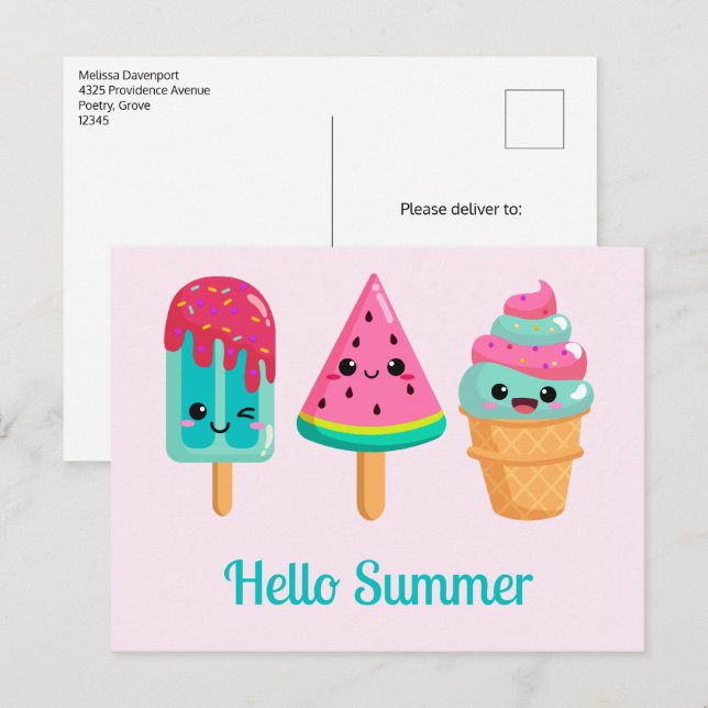 Postal Yummy Ice Cream Triam Summer Vibe (Anverso / Reverso)