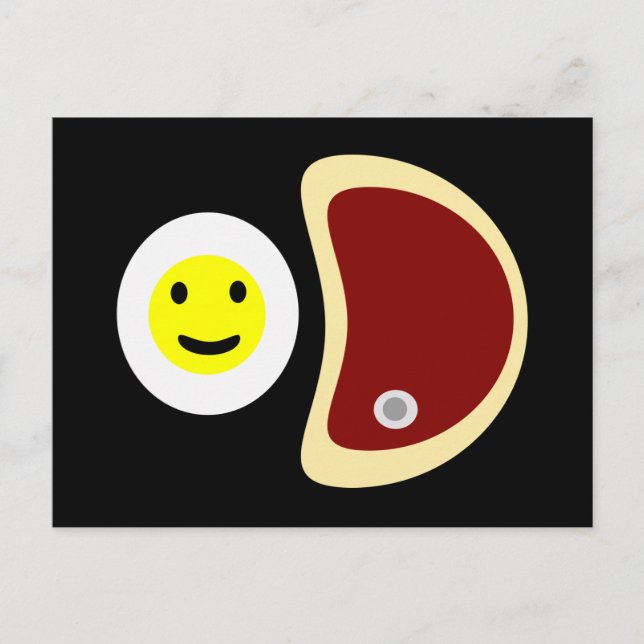 Postal Yummy Steak and Eggs (Anverso)