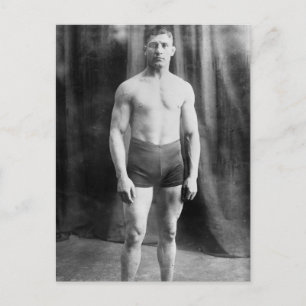 Postal Yussif Hussane, luchador balcánico, 1915