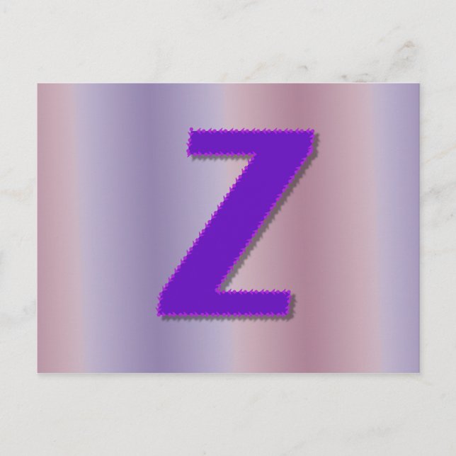Postal Z monograma púrpura (Anverso)