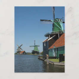 Postal Zaanse Schans de molinos de viento en Holanda