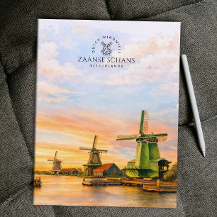 Postal Zaanse Schans Países Bajos Molinos de viento   Via
