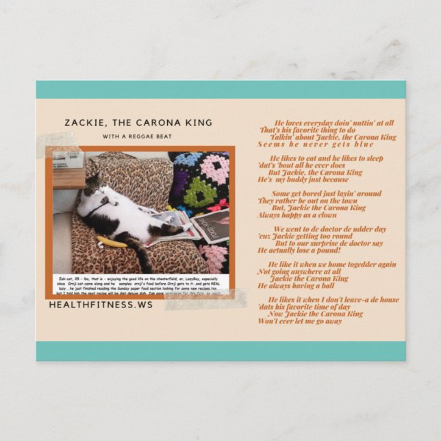 Postal Zackie El Rey De Corona - Cartas Divertidas De "Ma (Anverso)