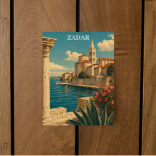 Postal Zadar Croacia Adria Costa Viajes Antiguos