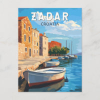 Zadar Croacia Arte de Viaje Vintage