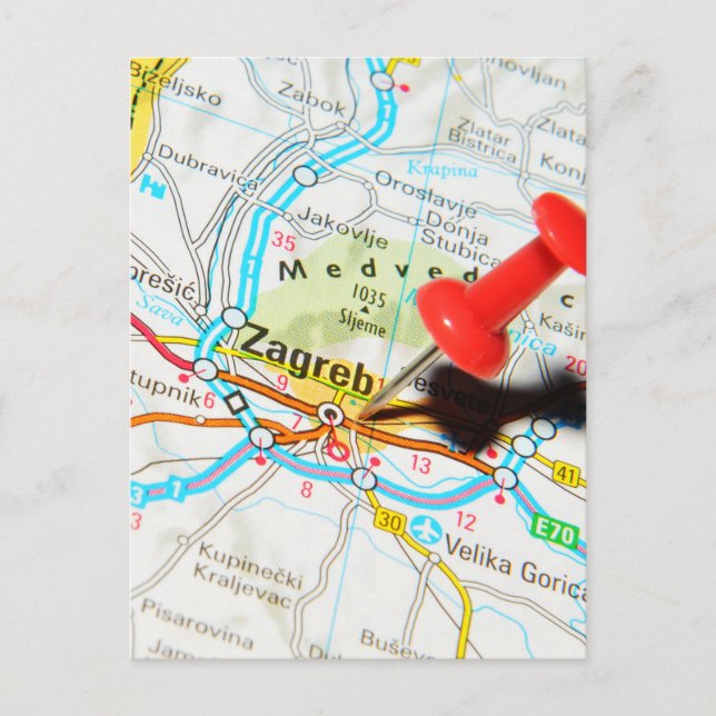 Postal Zagreb, Croacia (Anverso)