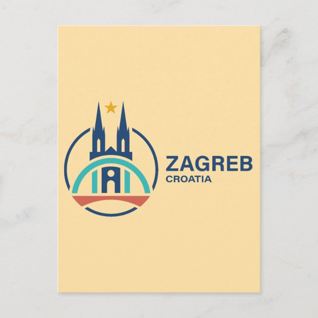 Postal Zagreb Croacia Europa (Anverso)