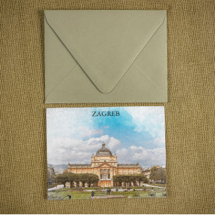 Postal Zagreb Croatia National Theatre