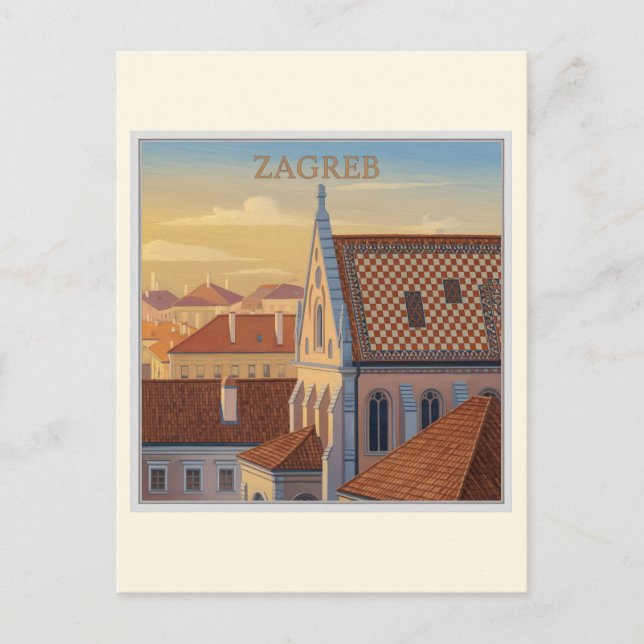 Postal Zagreb - Croatia - Vintage Travel (Anverso)