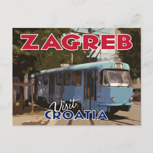 Postal Zagreb, visitar Croacia (Anverso)