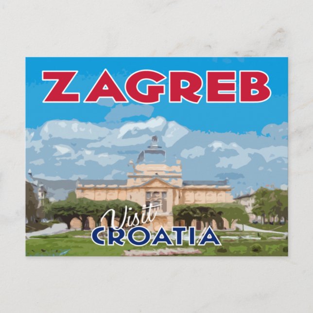 Postal Zagreb, visitar Croacia (Anverso)