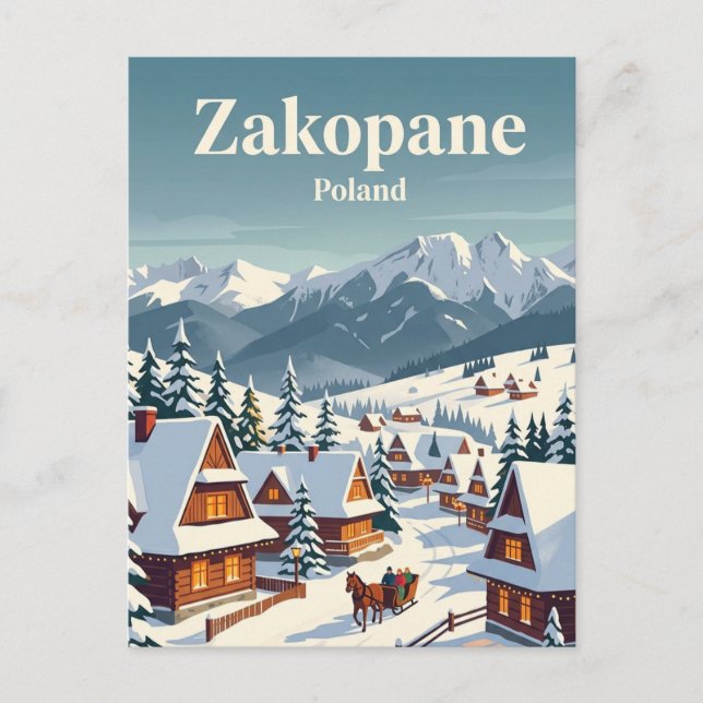 Postal Zakopane, Polonia (Anverso)