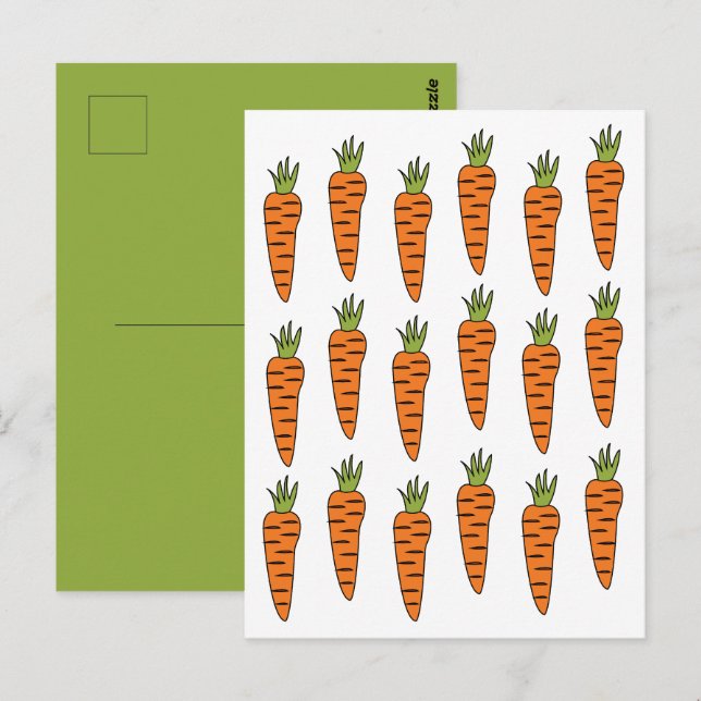 Postal Zanahoria Verduras Verdura (Anverso / Reverso)