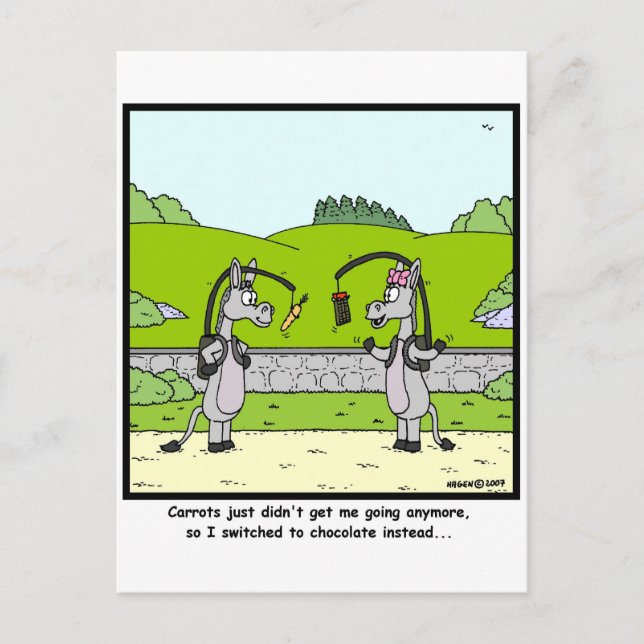 Postal Zanahoria y chocolate (Anverso)