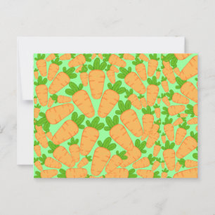Postal Zanahorias naranjas Y Verdes