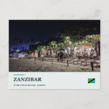 Zanzíbar Stone Town después del anochecer