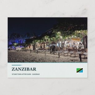 Postal Zanzíbar Stone Town después del anochecer