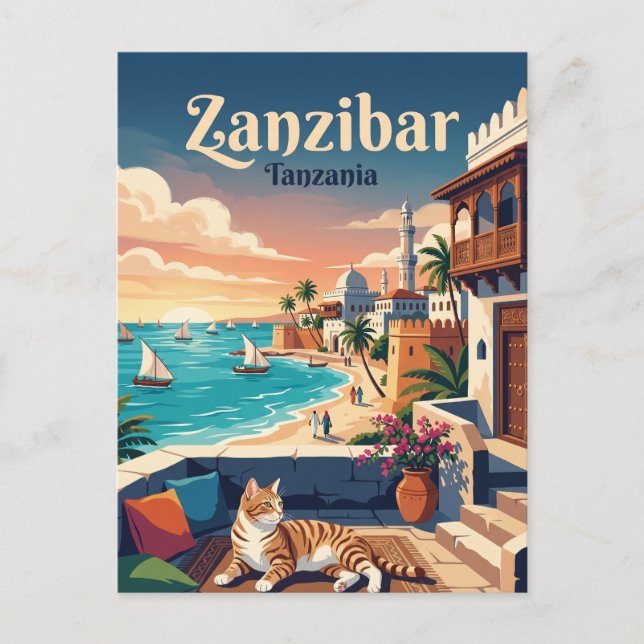 Postal Zanzíbar Tanzania (Anverso)