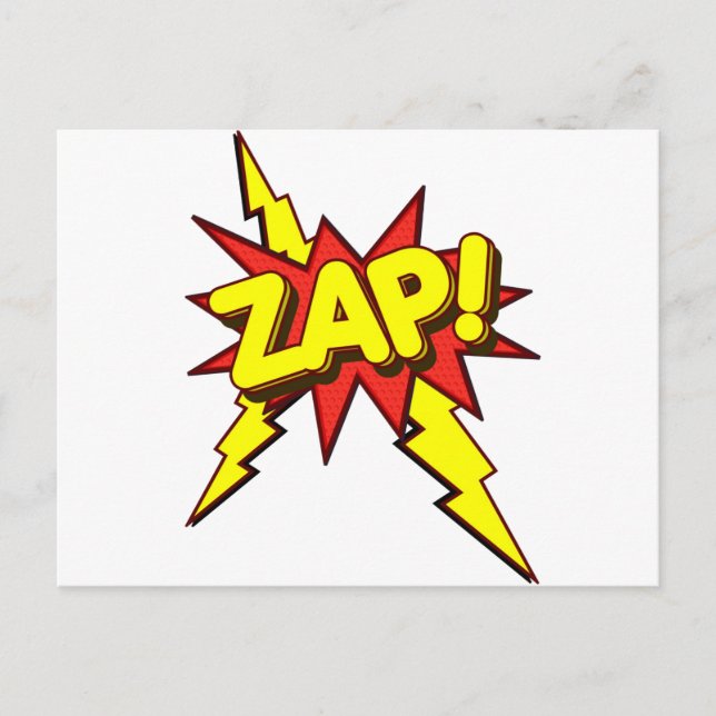 Postal ¡Zap, Zing, Pow! (Anverso)
