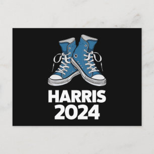 Postal ZAPATILLA Vota HARRIS 2024 Presidenta Kamala Elecc