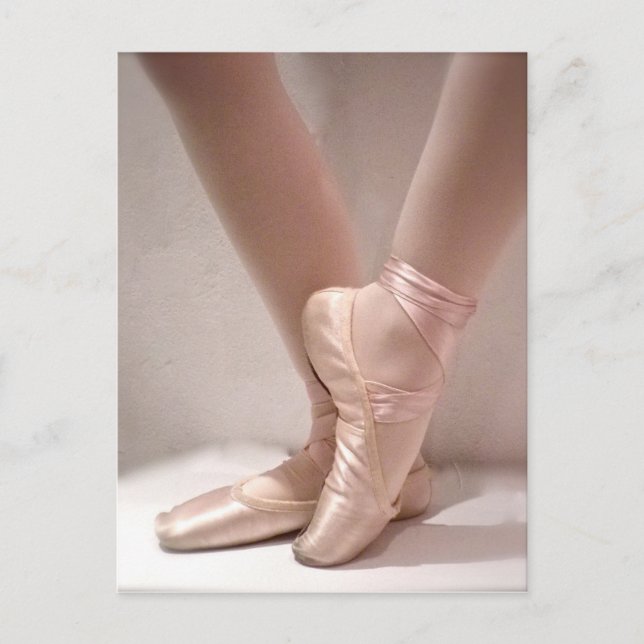 Postal Zapatillas de ballet rosa (Anverso)