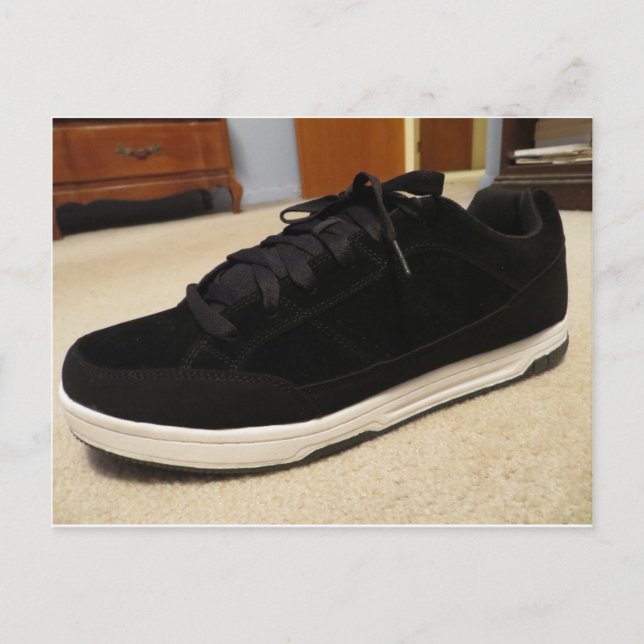 Postal Zapato de patineta negra (Anverso)