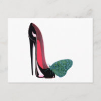 Zapato de Stiletto Negro y mariposa