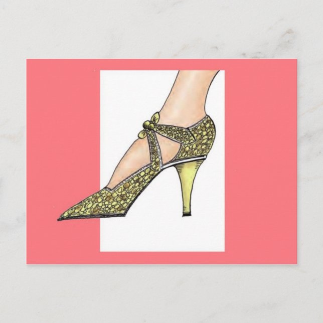 Postal zapato de tacón alto de los años 20 (Anverso)