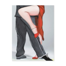 Zapato de tango rojo