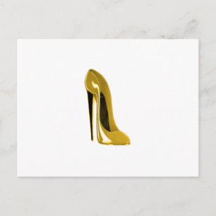 Postal Zapato Stiletto Amarillo