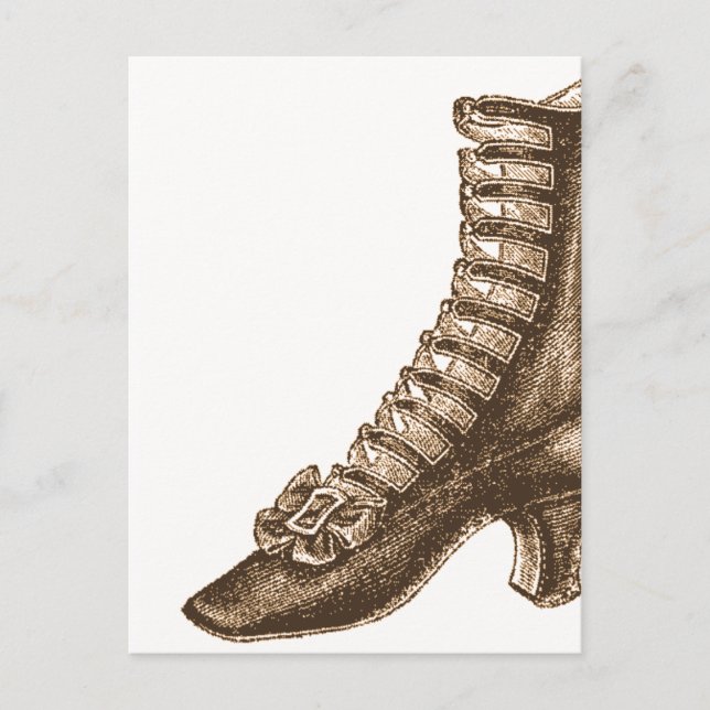 Postal Zapato victoriano de alta punción (Anverso)