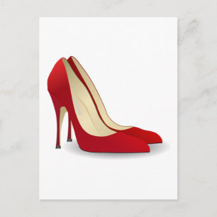 Postal zapatos altos rojos