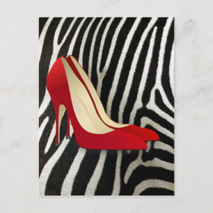 Postal zapatos altos rojos