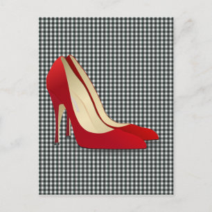 Postal zapatos altos rojos