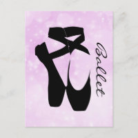 Zapatos de ballet negro en punta
