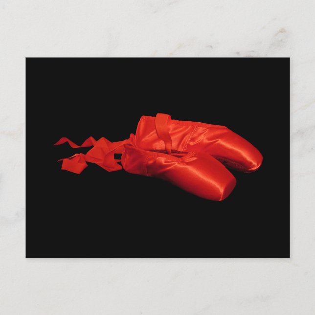 Postal Zapatos de ballet rojo (Anverso)