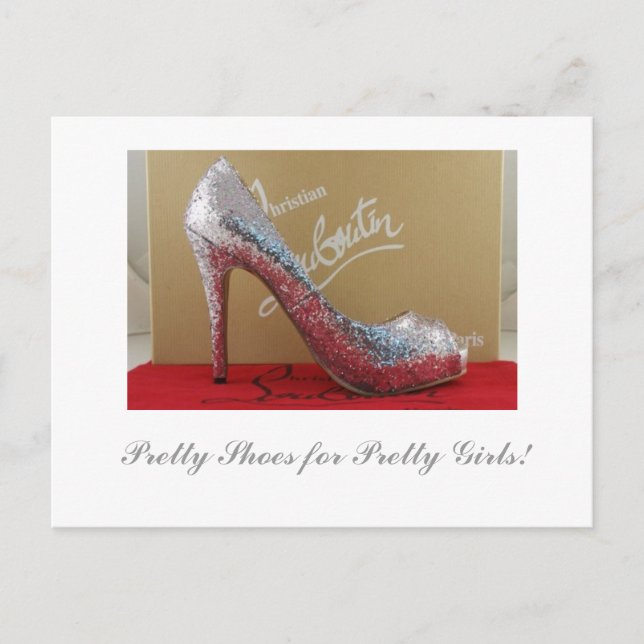 Postal ¡Zapatos de bonito para Chicas! (Anverso)