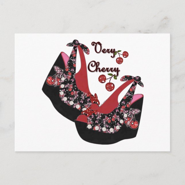 Postal Zapatos de cerezo muy fuertes en RAB Rockabilly (Anverso)