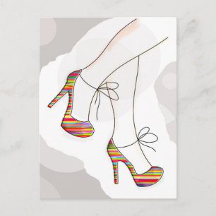 Postal Zapatos de moda coloridos