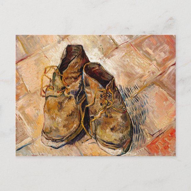 Postal Zapatos de Van Gogh Pintura de arte (Anverso)